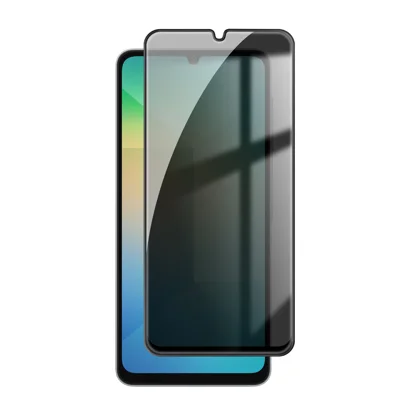 Czarny ekran chroniący przed szpiegowaniem dla Samsung Galaxy A06 5G, pełna powierzchnia, folia z wysokiej jakości szkła aluminiowo-krzemowego - jak na zdjęciu