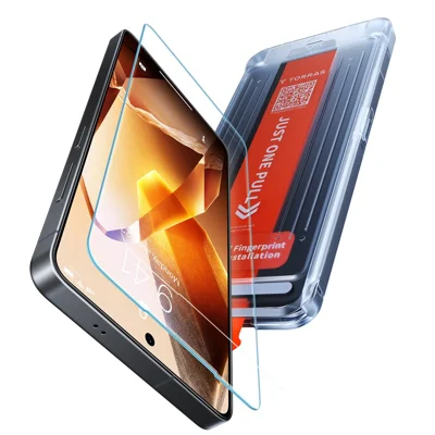 Voor Samsung Galaxy S26 TORRAS Glassgo Screenprotector Gehard Glas HD-folie met Automatische Stofverwijderingshulpmiddel - Transparant