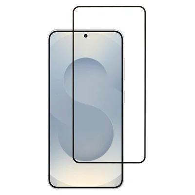 Защитная пленка для Samsung Galaxy S26+ с полным покрытием, с полным наклеиванием по краю дуги, HD-пленка из высококачественного алюмосиликатного стекла с черной шелковой печатью по краю (разблокировка по отпечатку пальца)