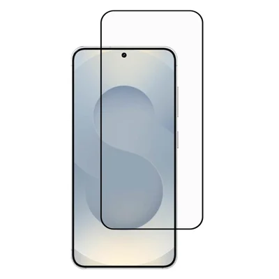 For Samsung Galaxy S26 Full Screen Protector Full Glue Arc Edge HD High Aluminium-silicon Glass Film with Black Silk Print Edge (Fingerprint Unlock)