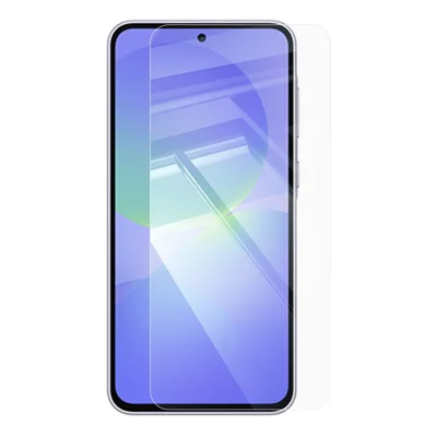 RURIHAI لجهاز Samsung Galaxy A37 / A57 واقي الشاشة 0.26 مم 2.5D غراء كلي من الزجاج عالي السيليكون والألومنيوم (ليس تغطية كاملة)