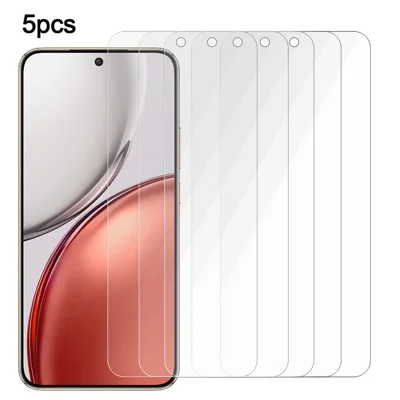 5Pcs For Honor Magic8 Lite 5G / X9d 5G / X70 5G Front Screen Protector 0.3mm 2.5D Full Glue Tempered Glass Clear Film, Not Full Covering