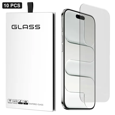 For iPhone Air 10Pcs Screen Protector 3D Large Arc Edge Thick Glue HD Clear High Aluminium-silicon Glass Film (NOT Complete Covering) - As Shown