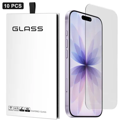 For iPhone 17 10Pcs Screen Protector 3D Large Arc Edge Thick Glue HD Clear High Aluminium-silicon Glass Film (NOT Complete Covering) - As Shown