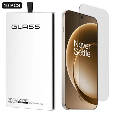For OnePlus 15 5G 10Pcs Screen Protector 3D Large Arc Edge Thick Glue HD Clear High Aluminium-silicon Glass Film (NOT Complete Covering) - As Shown