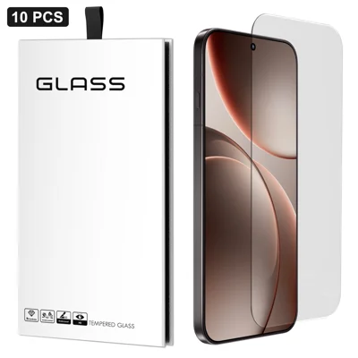 For Oppo Find X9 Pro 5G 10Pcs Screen Protector 3D Large Arc Edge Thick Glue HD Clear High Aluminium-silicon Glass Film (NOT Complete Covering) - As Shown