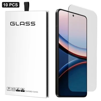 For Xiaomi Poco F7 Ultra 5G 10Pcs Screen Protector 3D Large Arc Edge Thick Glue HD Clear High Aluminium-silicon Glass Film (NOT Complete Covering) - As Shown