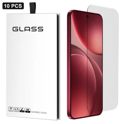 For Oppo Find X9 5G 10Pcs Screen Protector 3D Large Arc Edge Thick Glue HD Clear High Aluminium-silicon Glass Film (NOT Complete Covering) - As Shown