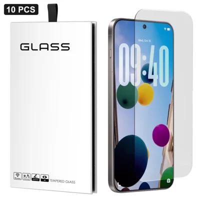 For vivo X300 Pro 5G 10Pcs Screen Protector 3D Large Arc Edge Thick Glue HD Clear High Aluminium-silicon Glass Film (NOT Complete Covering) - As Shown