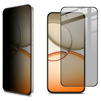 IMAK Privacy Screen Protector voor Realme Narzo 90 5G Anti-kijk Volledige Dekking Gehard Glasfilm (Vingerafdrukontgrendeling) - Zwart