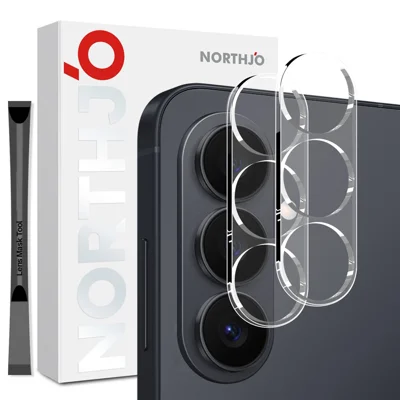 NORTHJO 2Pcs For Samsung Galaxy S26 Tempered Glass Camera Lens Protector Clear 3D Integrated Full Coverage