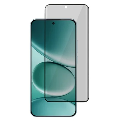 Czarna folia ochronna z pełnym pokryciem i funkcją antyodsłuchu na szybę z klejeniem boków dla Xiaomi Redmi Note 15 Pro 4G (Global), szkło hartowane