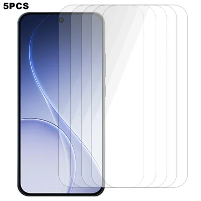 5 stuks voor Oppo Reno15 F 5G voorste schermbeveiliging 0,3 mm 2,5D gehard glas transparante folie, niet volledig bedekkend