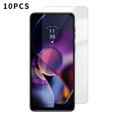 Voor Motorola Moto G54 5G 10 stuks HD-schermprotector Hoog aluminium-silicium Antivingerafdruk Gehard glasfolie (Niet volledig bedekkend) - Zoals afgebeeld