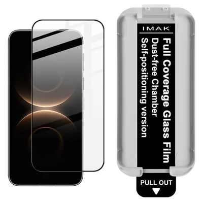 IMAK pour Huawei Mate 80 Pro Max / Mate 80 RS Ultimate Protection d'écran en verre trempé Film adhésif total avec outil d'installation sans poussière - Noir