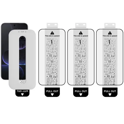 IMAK 3 шт. для Honor 500 5G / 500 Pro 5G Закаленное стекло, протектор полного экрана, пленка с полным нанесением клея с инструментом для установки без пыли (разблокировка по отпечатку пальца) — черный