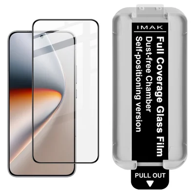 IMAK per Honor GT Pro Protezione Schermo in Vetro Temperato Pellicola con Incollaggio Totale con Strumento di Installazione Senza Polvere (Sblocco Impronte Digitali) - Nero