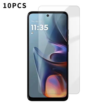 Voor Motorola Moto E15 4G 10 Stuks HD Screenprotector Hoog Aluminium-silicium Anti-vingerafdruk Gehard Glas (Niet Volledig Bedekkend) - Zoals Afgebeeld