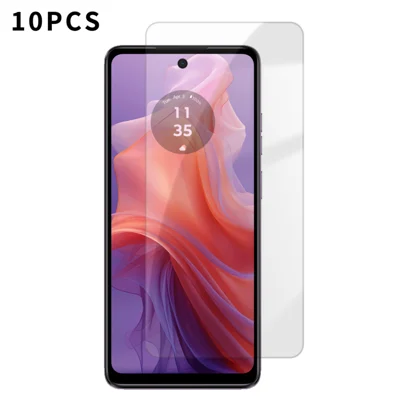 For Motorola Moto E14 4G 10Pcs HD Screen Protector High Aluminium-silicon Anti-fingerprint Tempered Glass Film (Not Complete Covering) - As Shown