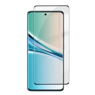 Folia ochronna HD na cały ekran do Xiaomi Redmi Note 15 5G (Global), z matowym nadrukiem, czarna krawędź, folia z wysokowydajnego szkła aluminiowo-krzemowego – jak na zdjęciu