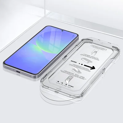 XUNDD XDTG-004 For Samsung Galaxy A27 5G Full Screen Protector Full Glue 0.33MM 2.5D HD High Aluminium Silicon Glass Film with Dust Removal Tool - Transparent