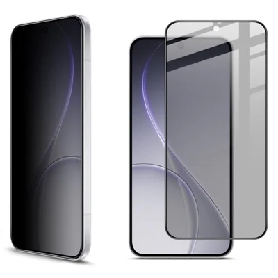 IMAK For Oppo Reno15 F 5G Privacy Screen Protector Anti Peep Full Cover Tempered Glass Film (Fingerprint Unlock) - Black