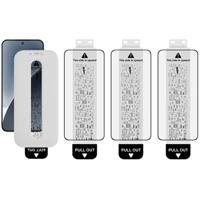 IMAK 3 unidades Cristal Templado para Xiaomi 15 / 15 Edición Personalizada Protector de Pantalla Completo Película de Adhesivo Completo con Herramienta de Instalación Sin Polvo (Desbloqueo por Huella Dactilar) - Negro