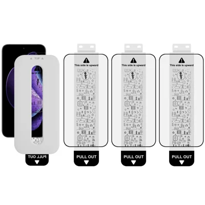 IMAK 3 st Bikakelskydd för Oppo A6 Pro 5G / 4G / Reno13 5G (Global) / Reno14 5G (Global) Helskärmskydd Med Helskärmslim och Verktyg För dammfri installation (Fingeravtryckslås) - Svart