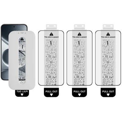 IMAK 3 stuks voor Xiaomi Redmi Note 15 Pro 5G (Global) Gehard Glas Volledige Schermbeschermer Volledige Lijmfolie met Stofvrije Installatietool (Vingerafdrukontgrendeling) - Zwart