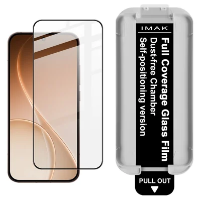 IMAK Verre Trempé Pour Oppo Reno15 Pro 5G (Global) / Reno15 5G (Chine) Protège-écran Plein Écran Film à Collage Total avec Outil d'Installation Sans Poussière (Déverrouillage par Empreinte Digitale) - Noir