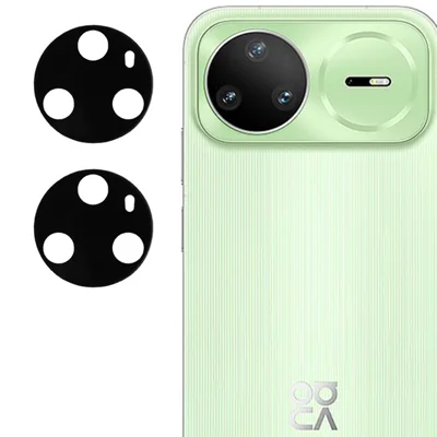 2 stk. til Huawei nova 15 Pro 5G Kameraobjektivbeskytter 2.5D Buekant Silkeprint Tempered Glass Fuld Dækning Bagside Objektivfilm - Sort