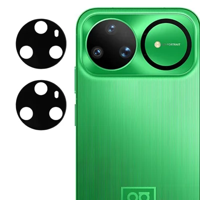 2Pcs For Huawei nova 15 Ultra 5G Camera Lens Protector 2.5D Arc Edge Silk Printing Tempered Glass Full Coverage Rear Lens Film - Black