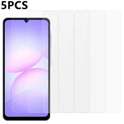 5Pcs For Samsung Galaxy A08 5G / A08 4G / A07 5G Front Screen Protector 0.3mm 2.5D Tempered Glass Film, Not Full Covering - Transparent