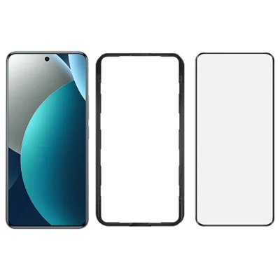 IMAK na Xiaomi Redmi Note 15 Pro 4G (Global) Ochrona Pełnego Ekranu 3D Zakrzywiona Folia z Pełnym Naklejeniem z Hartowanego Szyba z Ramką Pozycjonującą (Odblokowywanie Linii Papilarnych) - Czarny