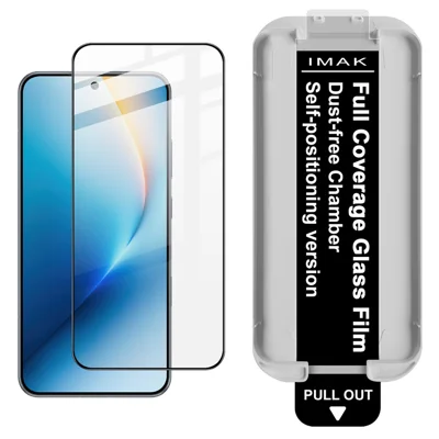 IMAK till Honor Win 5G / Win RT 5G Skyddsglas för helskärm Helklistrat film med dammfri installationsverktyg (Fingeravtryckslås) - Svart