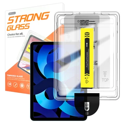 For iPad Air (2020) / iPad Air (2022) Screen Protector Arc Edge Tempered Glass Film with Auto Dust-free Installation Tool (NOT Complete Covering) - Transparent - Transparent