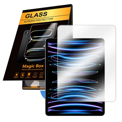 Voor iPad Pro 12.9 (2020) / iPad Pro 12.9 (2021) Screenprotector HD Gehard Glasfolie met Automatische Stofvrije Installatietool (GEEN Volledige Bedekking) - Transparant