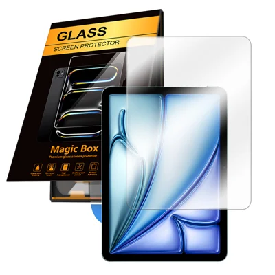 For iPad Air 11 (2026) / (2025) / (2024) Screen Protector HD Tempered Glass Film with Auto Dust-free Installation Tool (NOT Complete Covering) - Transparent