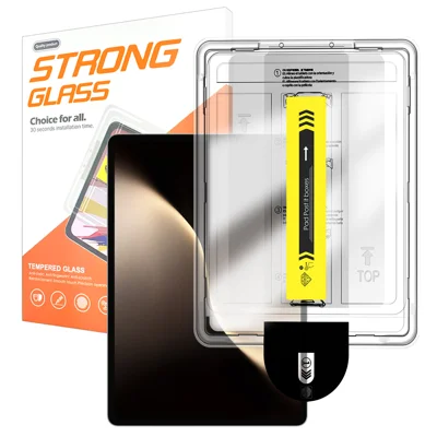 Voor Honor MagicPad 2 12.3 Beschermfolie Gebogen Rand Gehard Glas met Automatische Stofvrije Installatietool (GEEN Volledige Bedekking) - Transparant