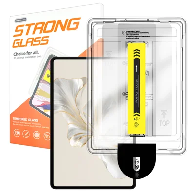 For Honor Pad 9 Screen Protector Arc Edge Tempered Glass Film with Auto Dust-free Installation Tool (NOT Complete Covering) - Transparent