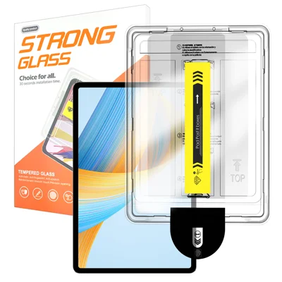 For Honor Pad V8 Pro Screen Protector Arc Edge Tempered Glass Film with Auto Dust-free Installation Tool (NOT Complete Covering) - Transparent