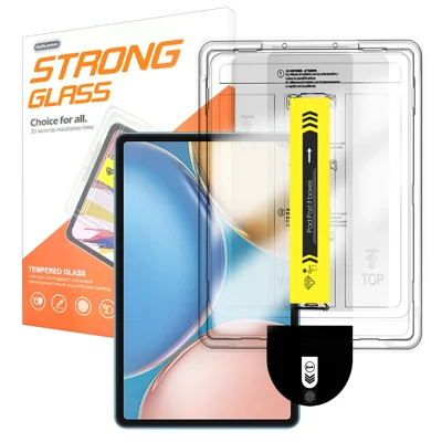 Screen Protector till Honor Tablet V7, Bågkantat Tempersglas med Verktyg för Automatisk Dammsfri Installation (INTE Heltäckande) – Transparent