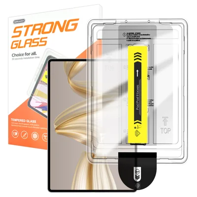 Protecteur d'écran pour Huawei MatePad Pro 12.2 (2024) / Huawei MatePad Pro 12.2 (2025), film en verre trempé avec bord incurvé et outil d'installation automatique sans poussière (NON couverture complète) - Transparent