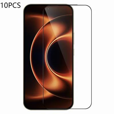 RURIHAI 10Pcs For Xiaomi 17 Ultra 5G Full Glue Full Screen Protector High Aluminium Silicon Glass Film, Ultrasonic Fingerprint Unlock - Transparent