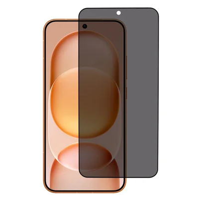 For Honor Magic8 Pro Air 5G Anti Spy Privacy Screen Protector 2.5D Arc Edge Full Glue Full Cover High Aluminium-silicon Glass Film (Fingerprint Unlock) - Black