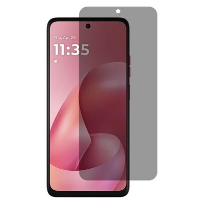For Motorola Moto G67 Power 5G  /  G57 Power 5G Anti Spy Full Screen Protector Full Glue High Aluminium-Silicon Glass Film - Black