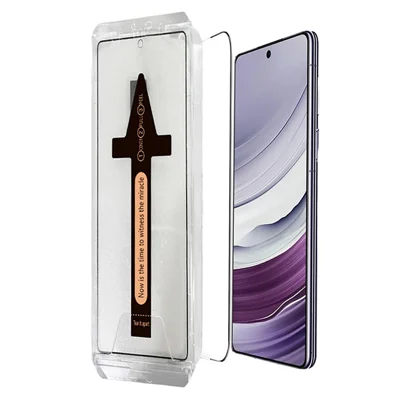 For Samsung Galaxy S26 Tempered Glass HD Clear Screen Protector with Automatic Dust Removal Tool - Transparent