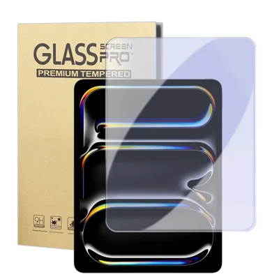 For iPad Pro 11 (2024) / iPad Pro 11 (2025) Screen Protector Purple Light Eye Protection Anti Fingerprint Tempered Glass Film (NOT Complete Covering) - Transparent