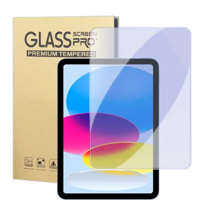 For iPad 10.9 (2022) / iPad (2025) Screen Protector Purple Light Eye Protection Anti Fingerprint Tempered Glass Film (NOT Complete Covering) - Transparent