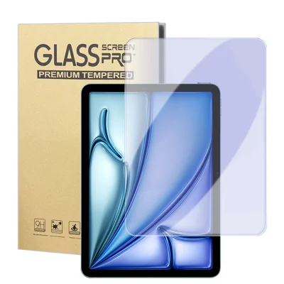 For iPad Air 13 (2026) / (2025) / (2024) Screen Protector Purple Light Eye Protection Anti Fingerprint Tempered Glass Film (NOT Complete Covering) - Transparent
